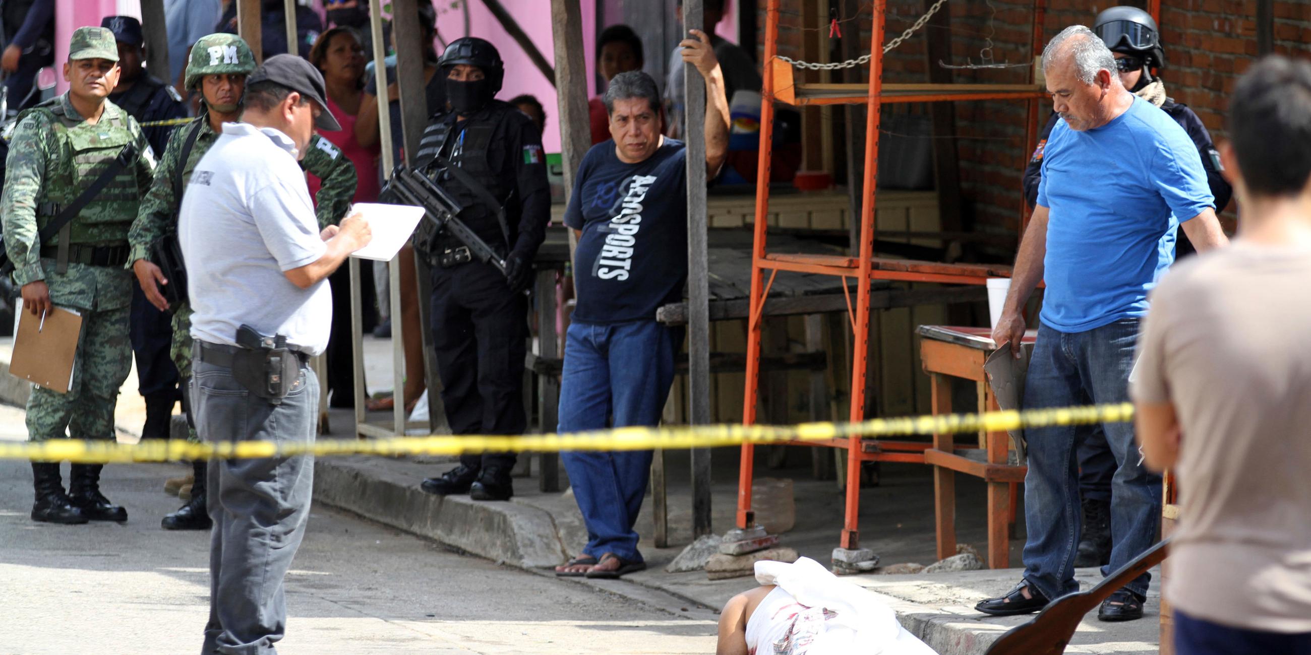 Tatort eines Verbrechens, aufgenommen am 02.01.2019 in Acapulco (Mexiko )