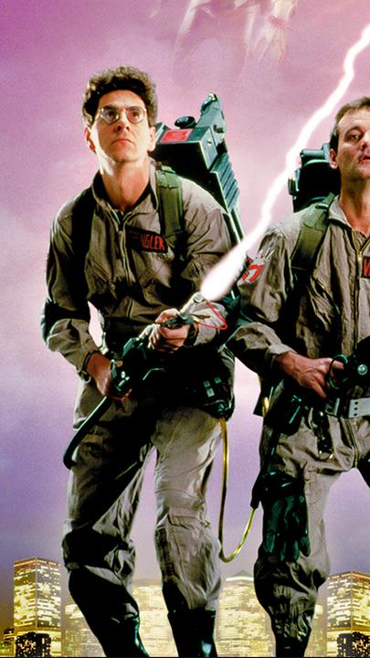 Plakatmotiv zum Film "Ghostbusters" mit Harold Ramis, Bill Murray und Dan Aykroyd.