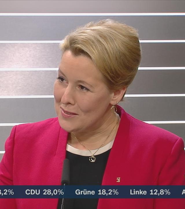 SPD-Spitzenkandidatin Franziska Giffey nach der Wahl in Berlin