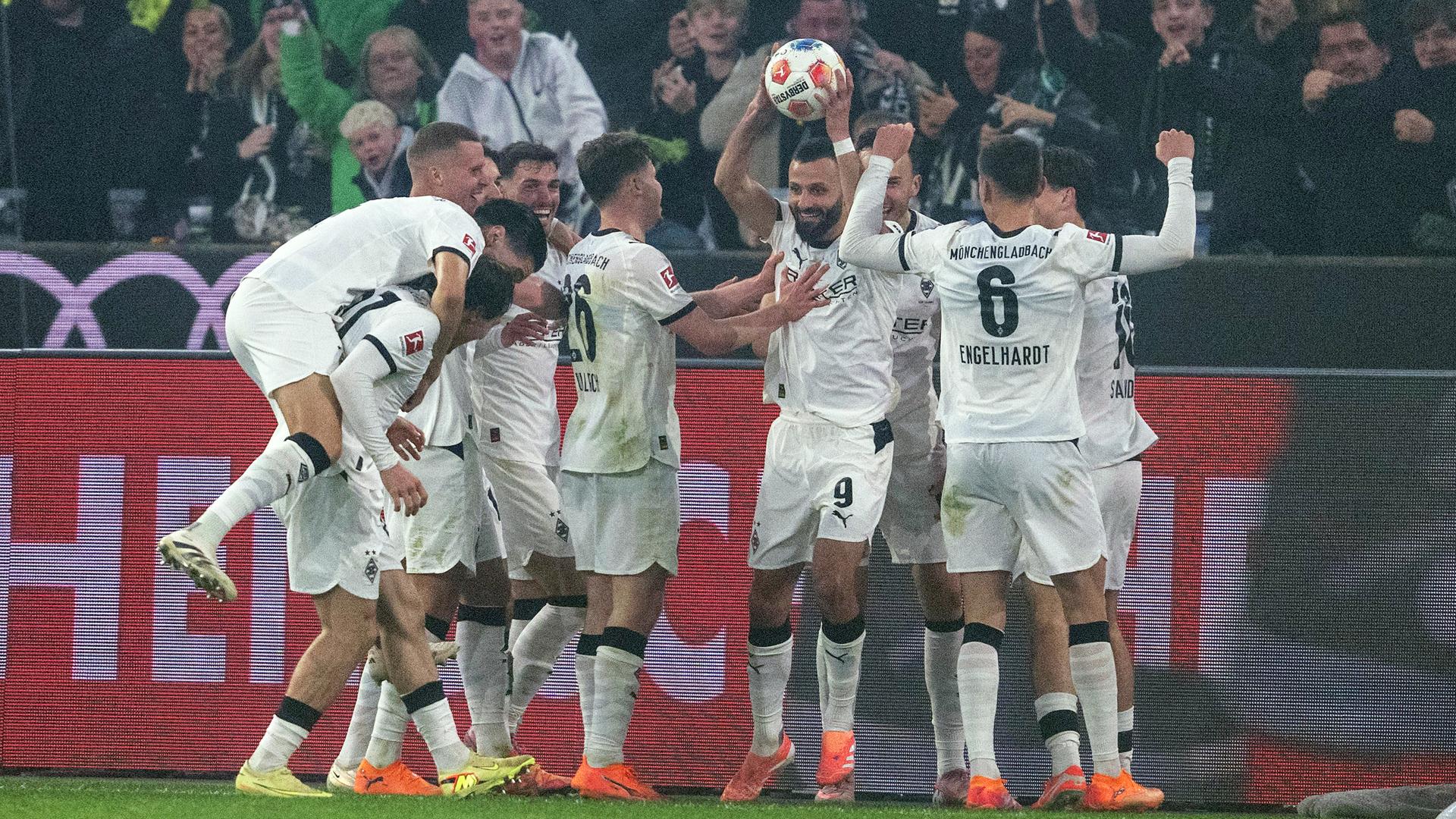 Gladbachs Spieler in Mönchengladbach am 08.11.25