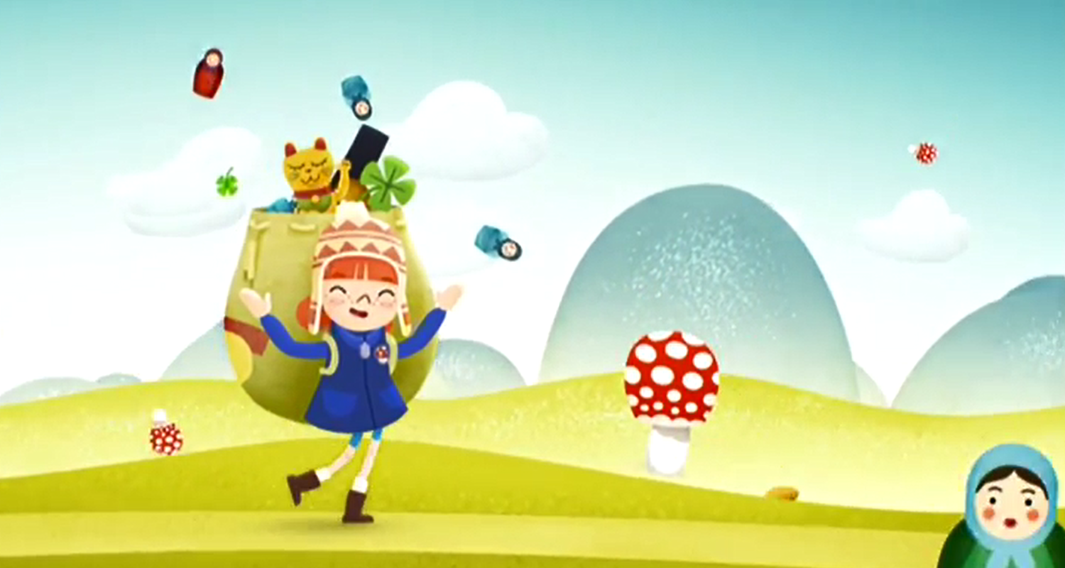 Mädchen mit vielen unterschiedlichen Glücksbringern