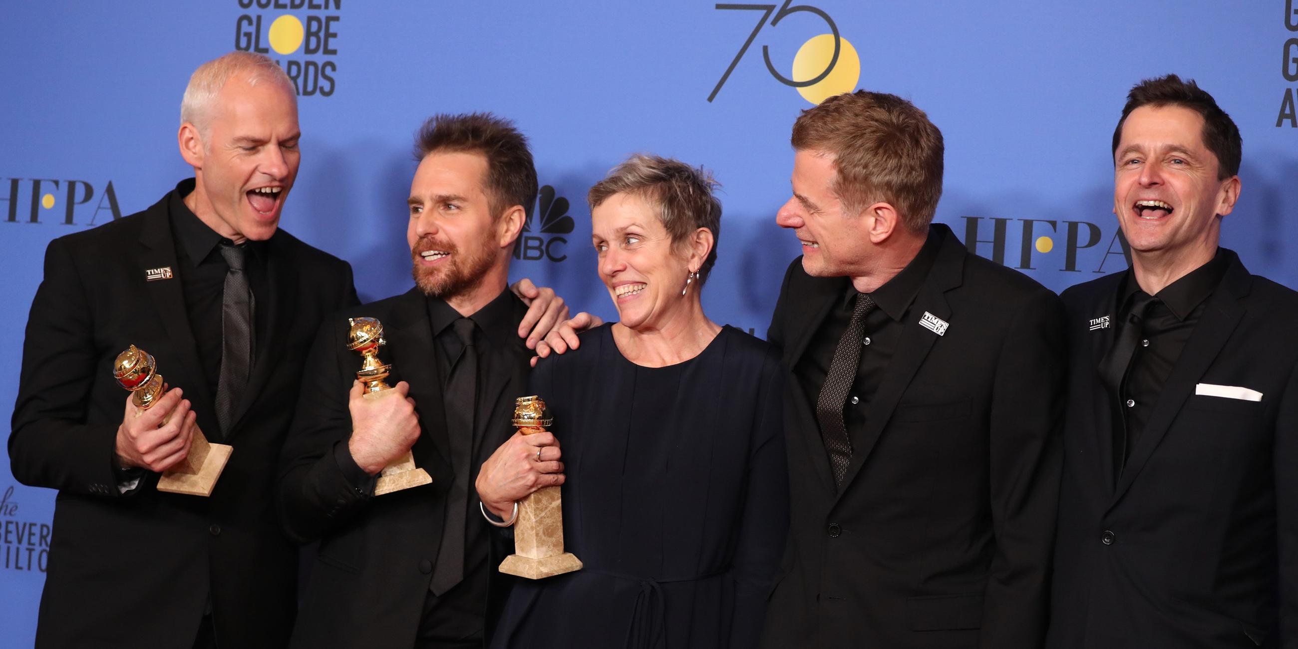 Gewinner der Kategorie bestes Filmdrama: «Three Billboards Outside Ebbing, Missouri» bei der 75. Golden Globe-Verleihung in Beverly Hills (USA)