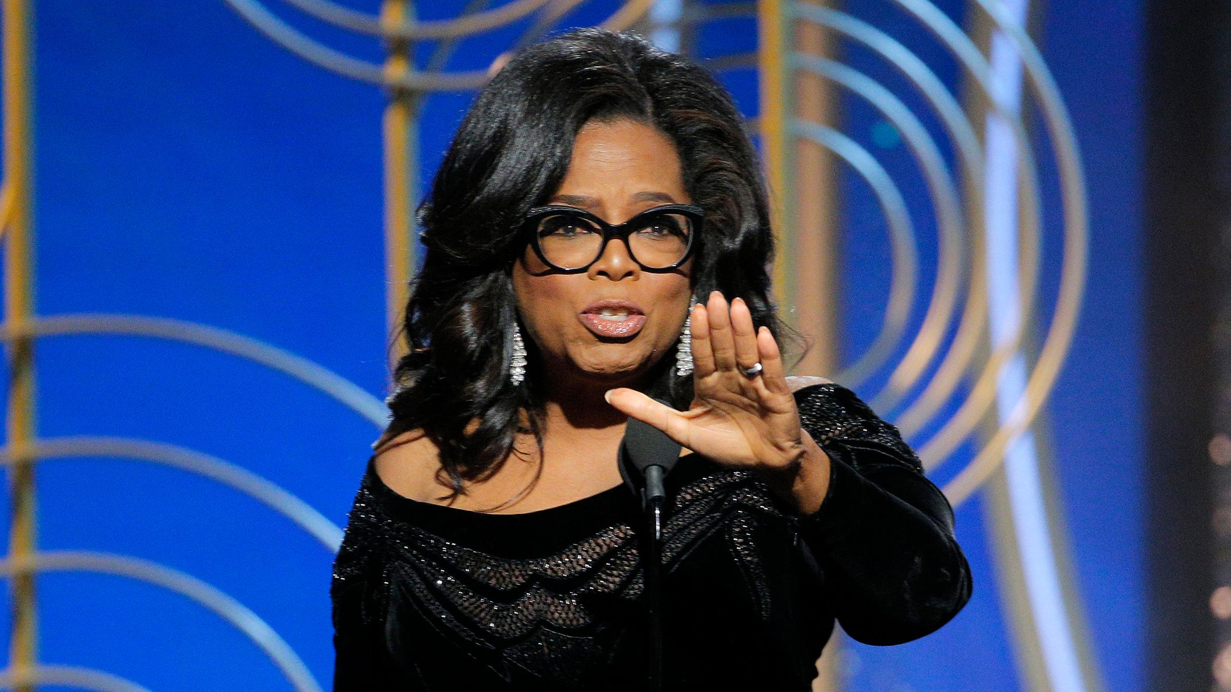 Oprah Winfrey bei der 75. Golden Globe Verleihung am 08.01.2018  in Beverly Hills (USA)