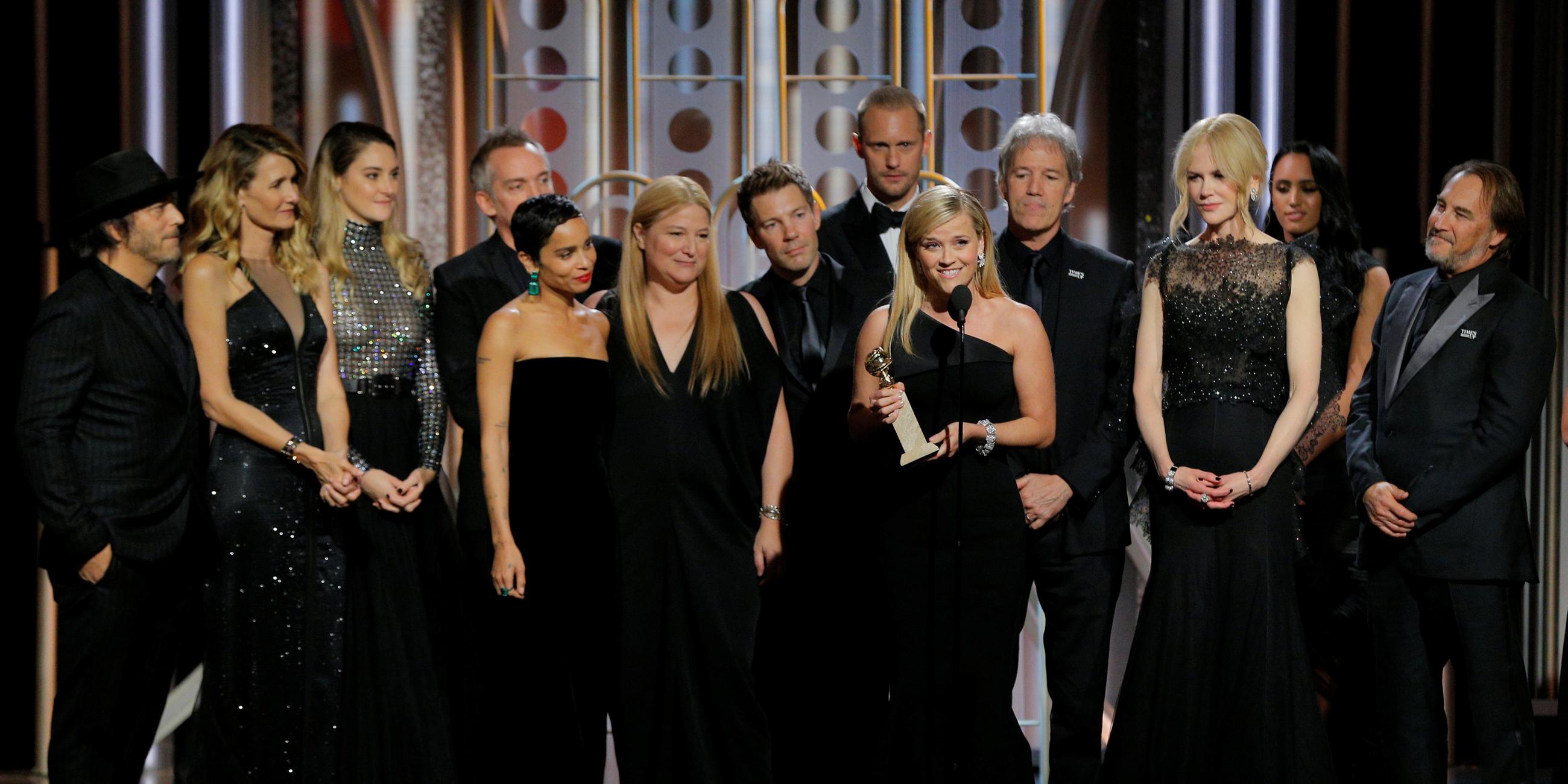 Gewinner in der Kategorie beste Miniserie oder Fernsehfilm «Little Big Lies» bei der 75. Golden Globe Verleihung in Beverly Hills (USA)