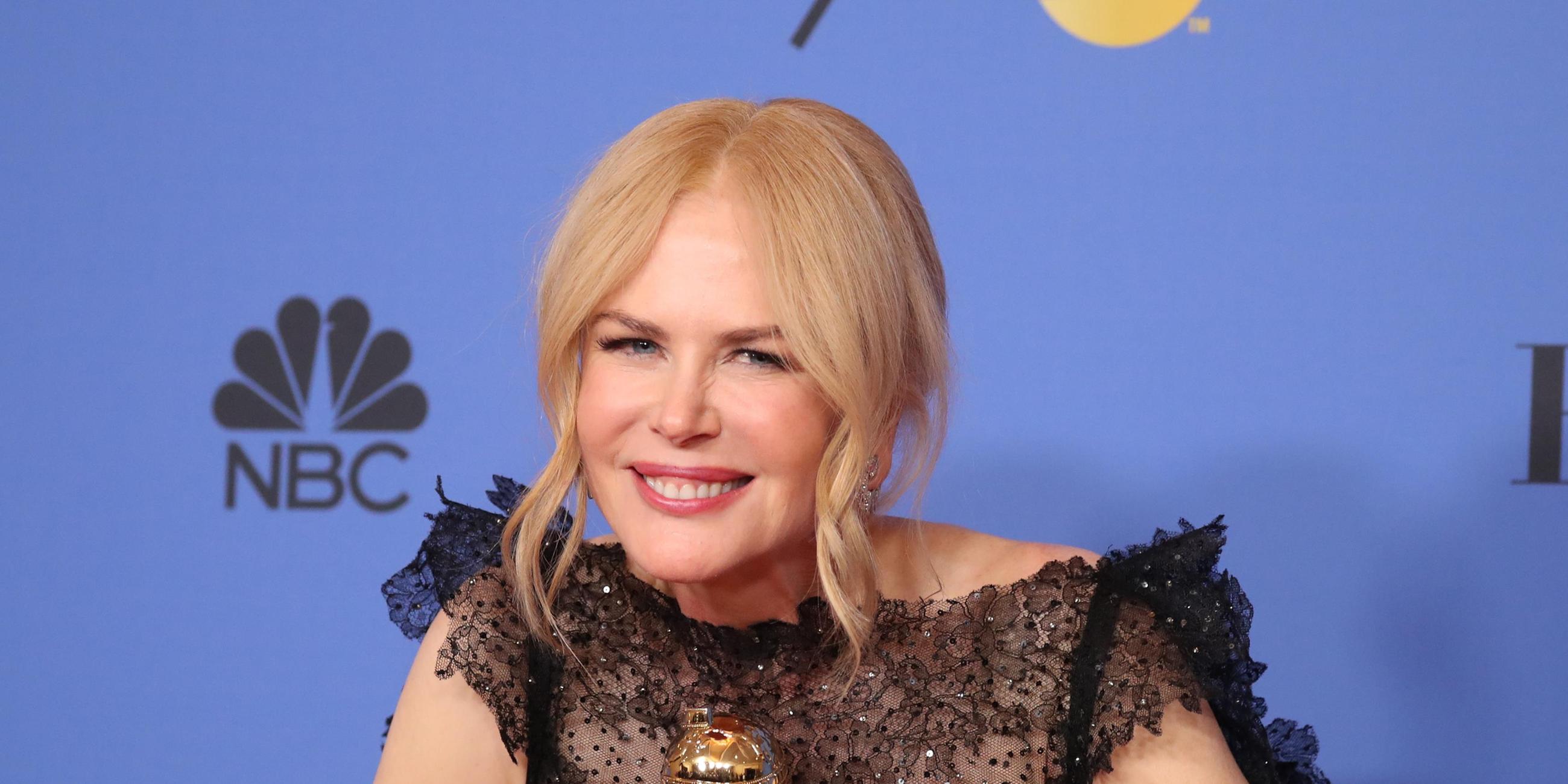 Gewinnerin  in der Kategorie beste Darstellerin, Miniserie oder Fernsehfilm: Nicole Kidman bei der 75. Golden Globe Verleihung in Beverly Hills (USA)