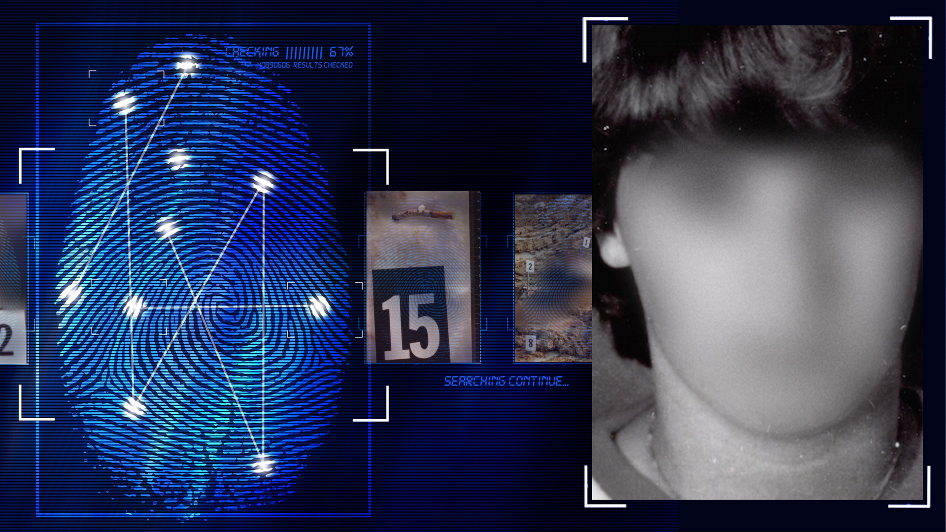 Lichtschematische Darstellung eines Fingerabdrucks.