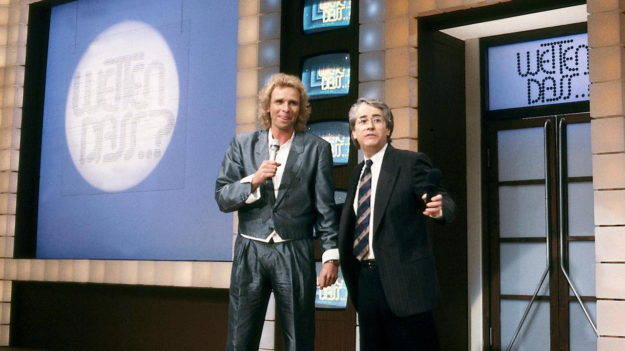 Am 14. Februar 1981 lief die erste Ausgabe im ZDF: Im Bild: Thomas Gottschalk und Frank Elstner im Jahr 1986.