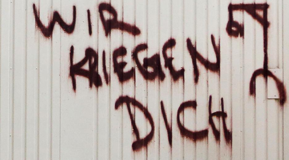 Bedrohliches Graffiti: "Wir kriegen dich"