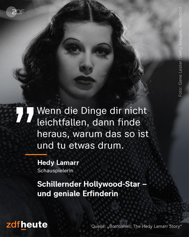 Grafik: Hedy Lamarr Zitat
