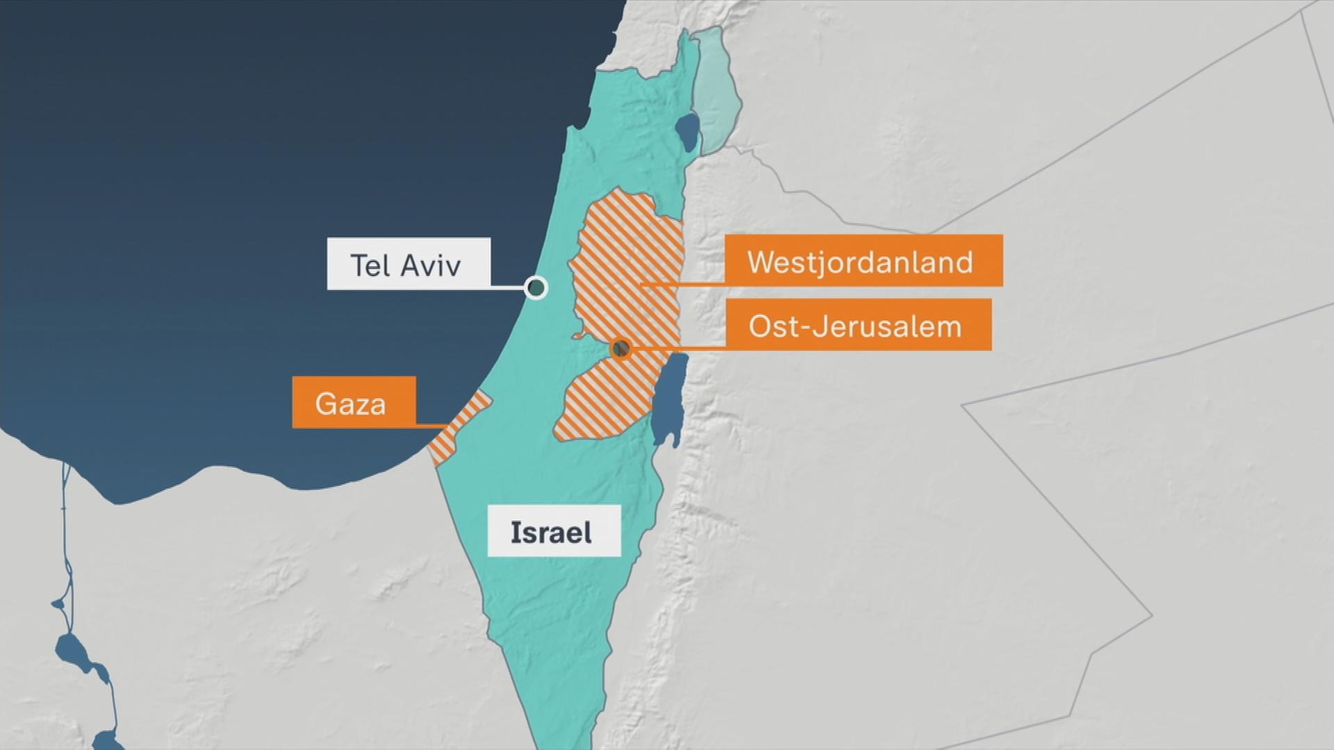 Grafik Karte Nah-Ost-Konflikt