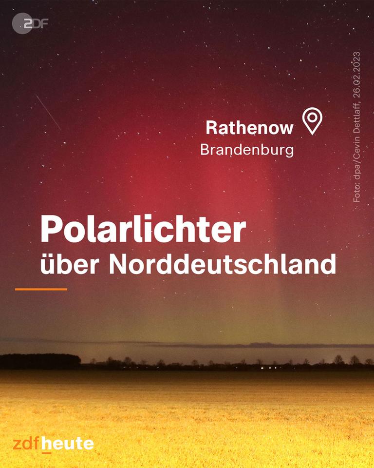 Grafik: Polarlichter über Norddeutschland