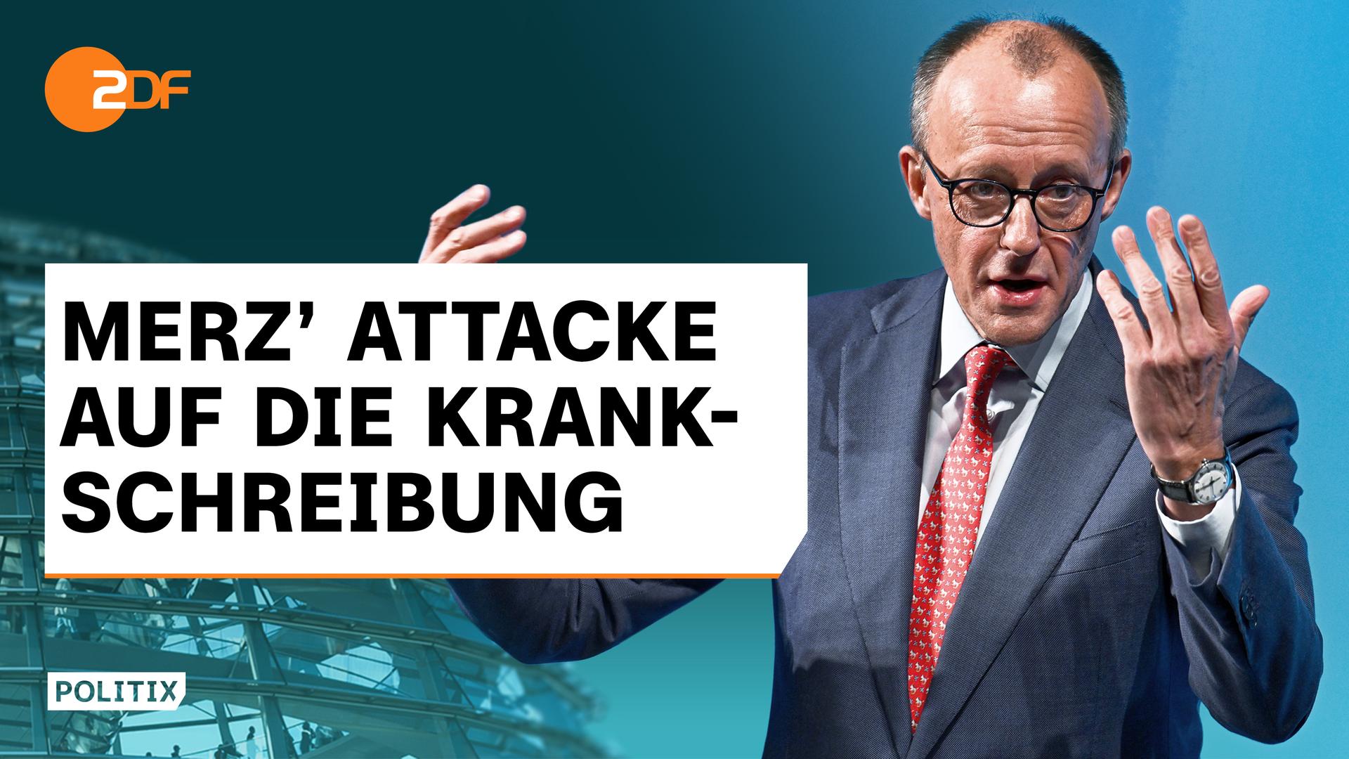 Grafik: Merz' Attacke auf die Krankschreibung