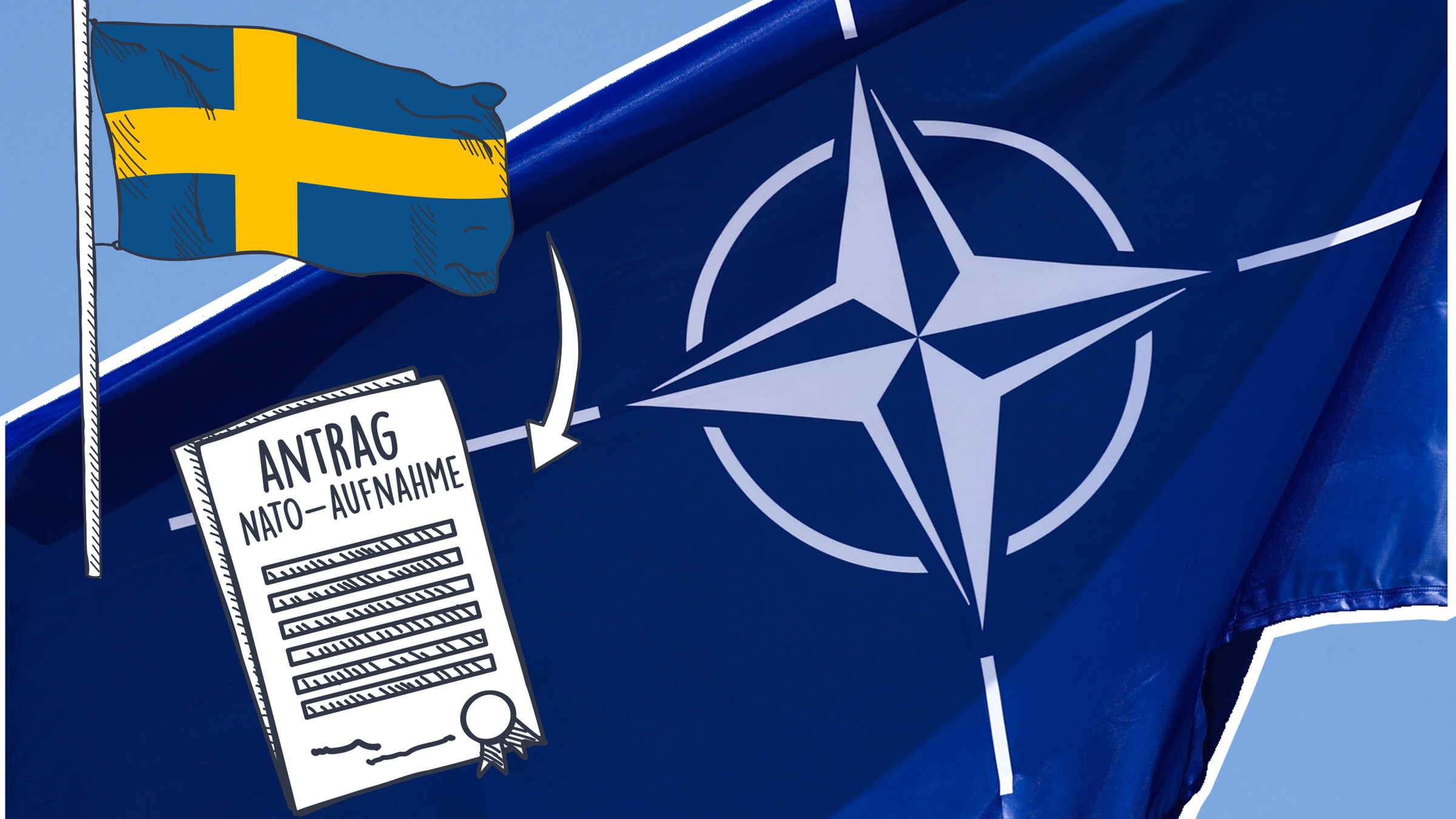 Schwedische Flagge, Antrag auf NATO-Aufnahme