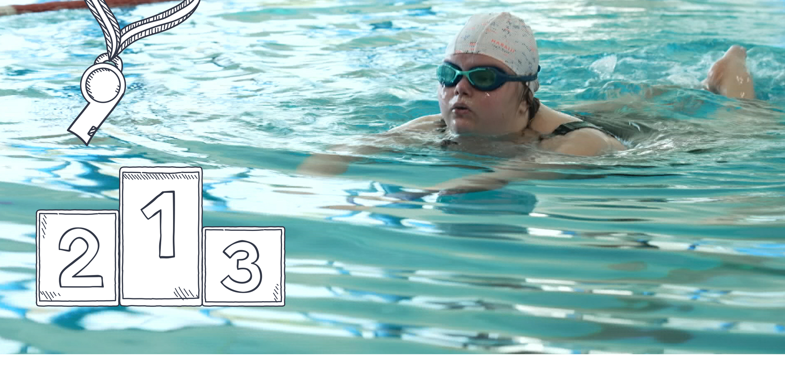 Grafik: Schwimmerin Special Olympics