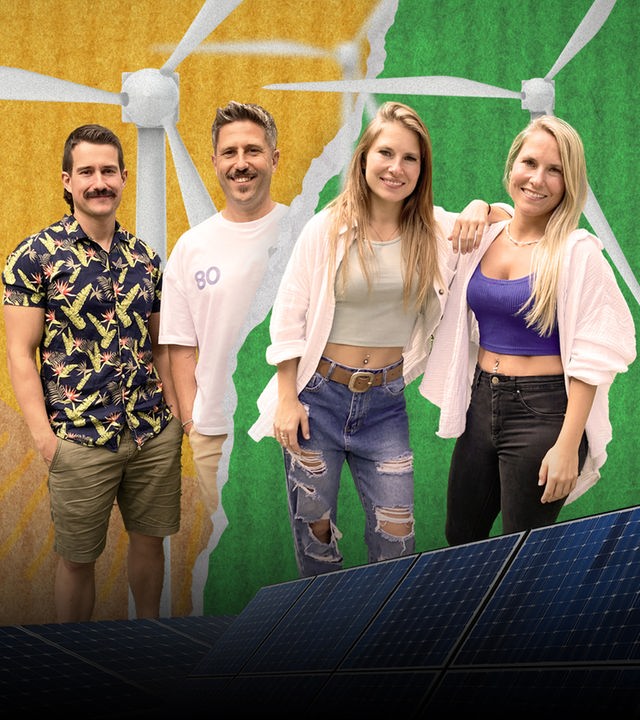 Zwei Teams messen sich in Spielen zu Klima und Nachhaltigkeit: Pascal und Maurice Klösener & Tamara und Sabrina Benz