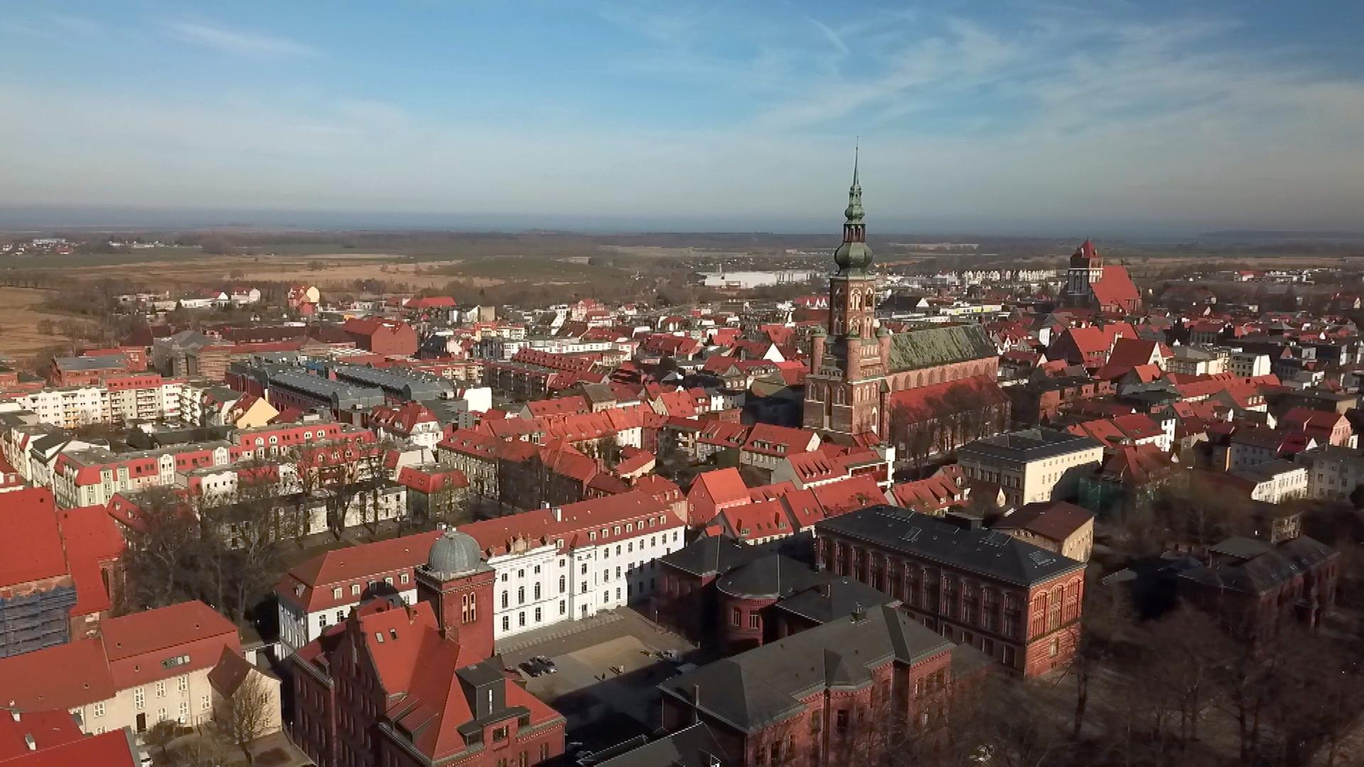 Luftaufnahme von Greifswald