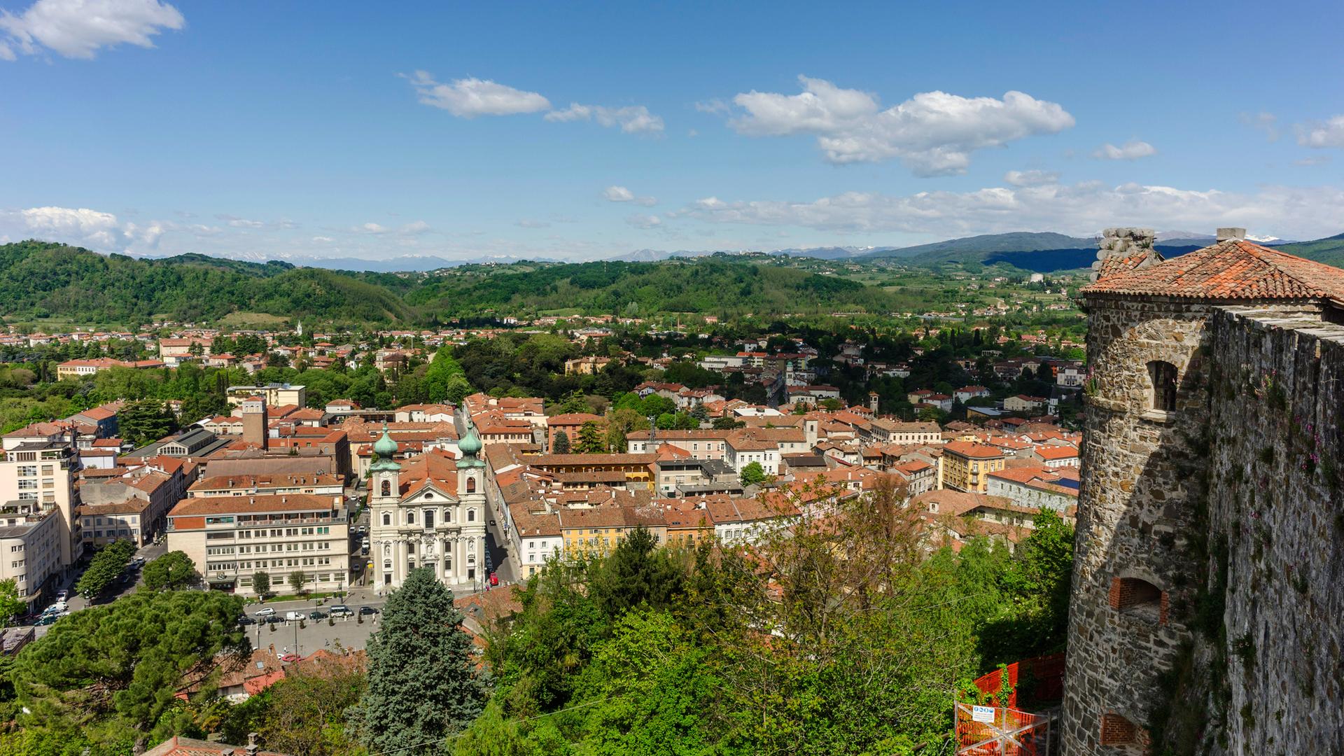 Ausblick von der Burg über Görz