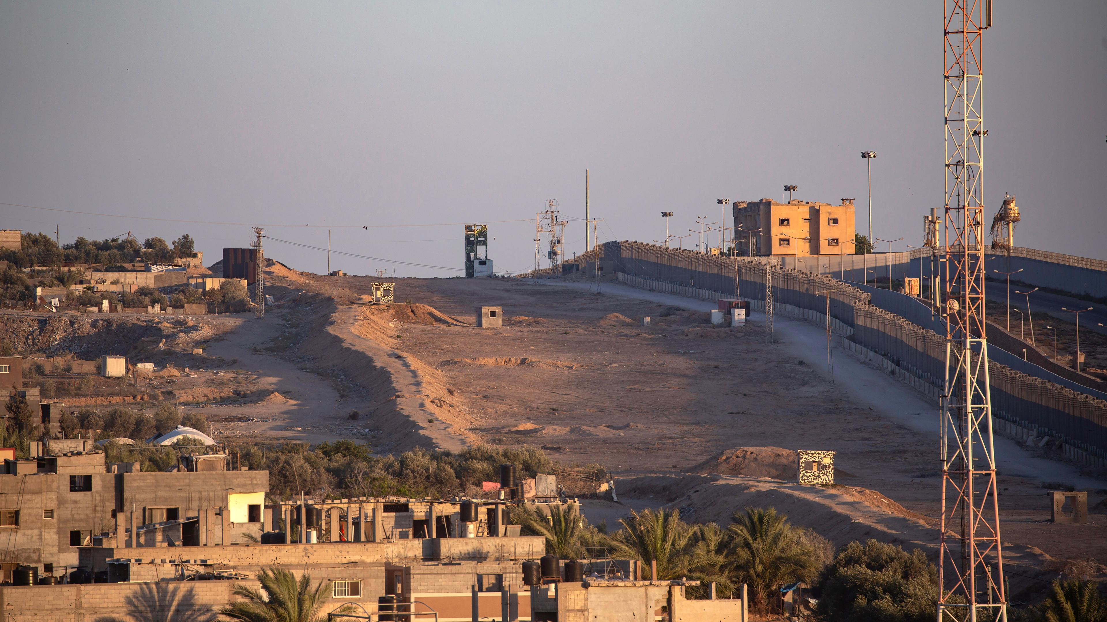 Grenzmauer zwischen Ägypten und dem Gazastreifen in Rafah