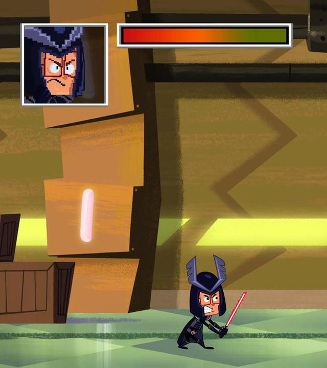 In der neuen Superrüstung nimmt Marcus es mit Vipkrad auf.