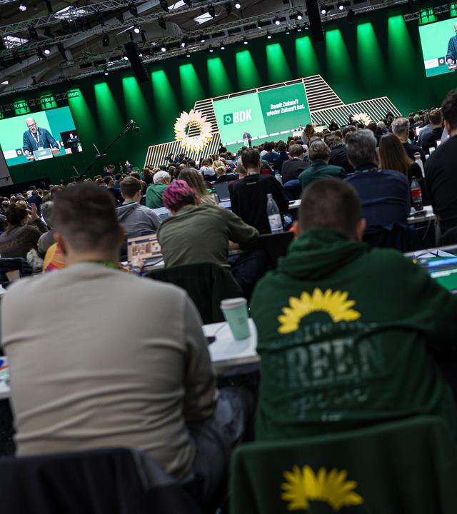 Delegierte beim Bundesparteitag der Grünen in Hannover