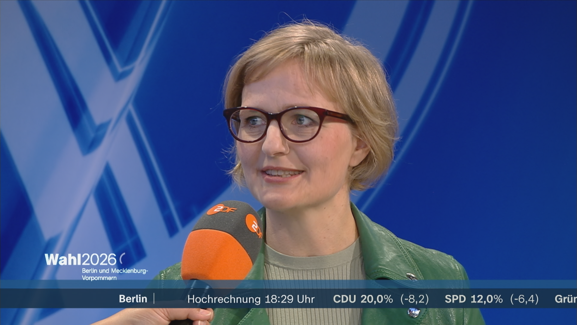 Grünen-Chefin Franziska Brantner mit einer Reaktion zu den Wahlen in Mecklenburg-Vorpommern und Berlin.