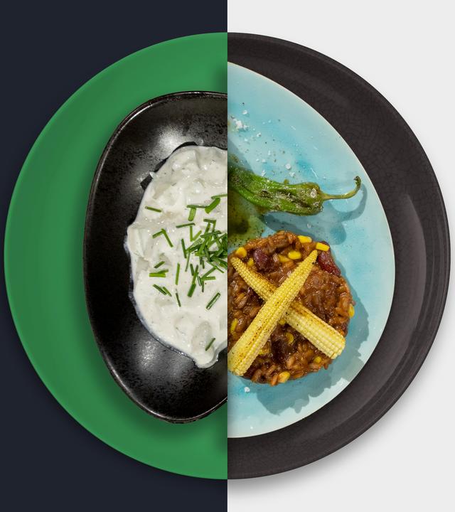 Gurkensalat vs. BBQ-Risotto