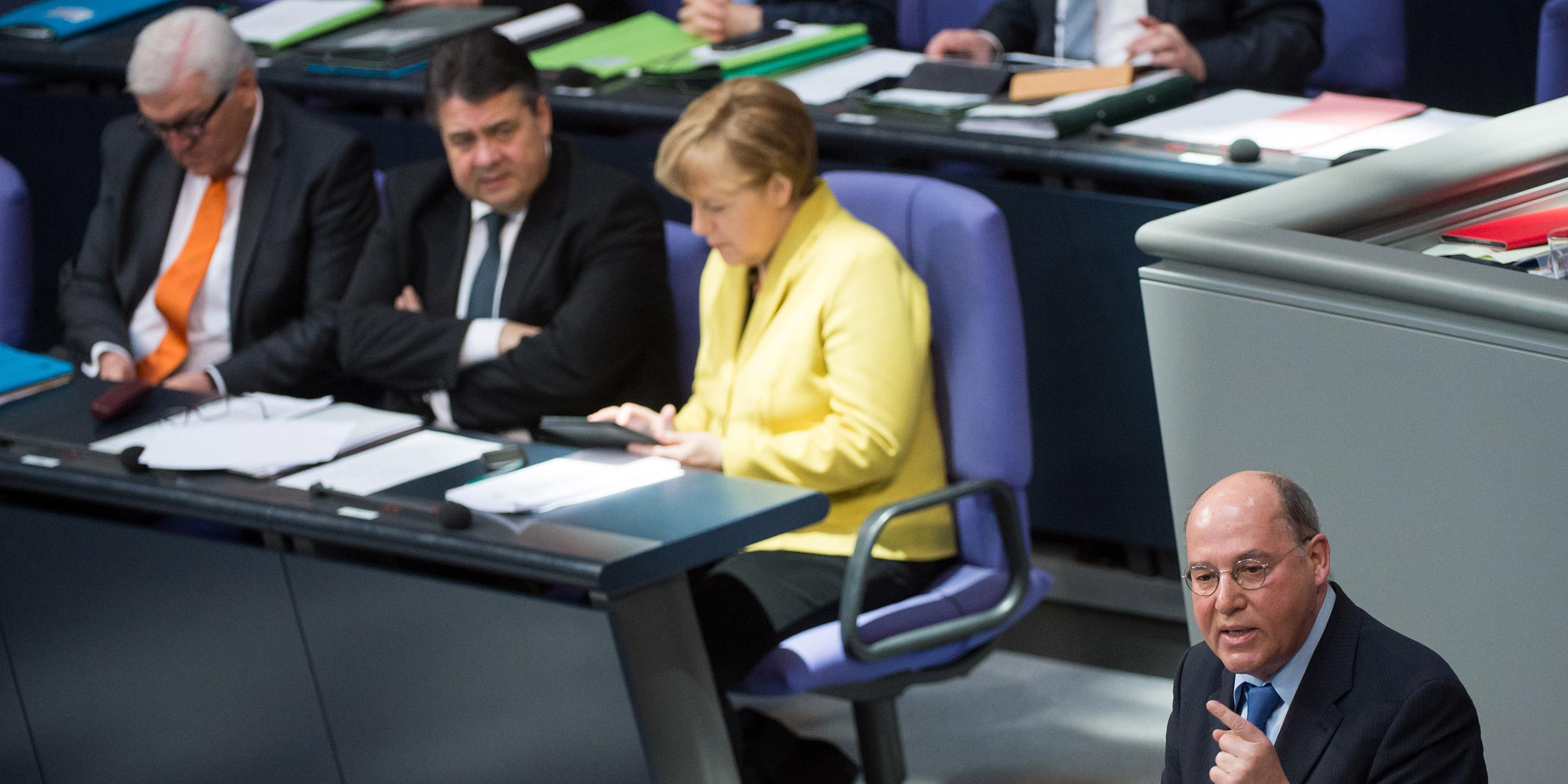 Gregor Gysi als Fraktionsvorsitzender der Partei die Linke im Bundestag