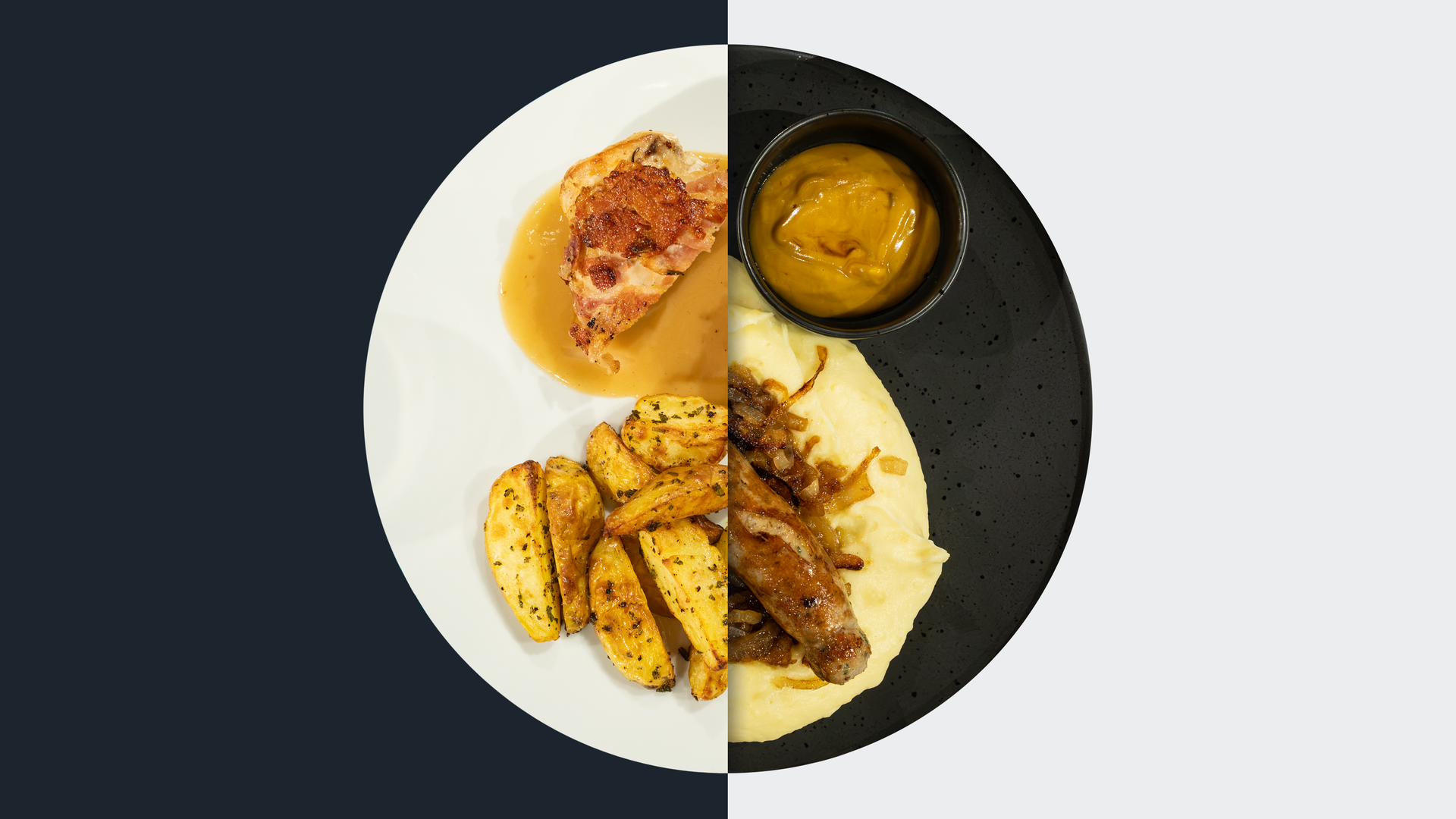 Hähnchen-Involtini vs. Kräuterbratwurst