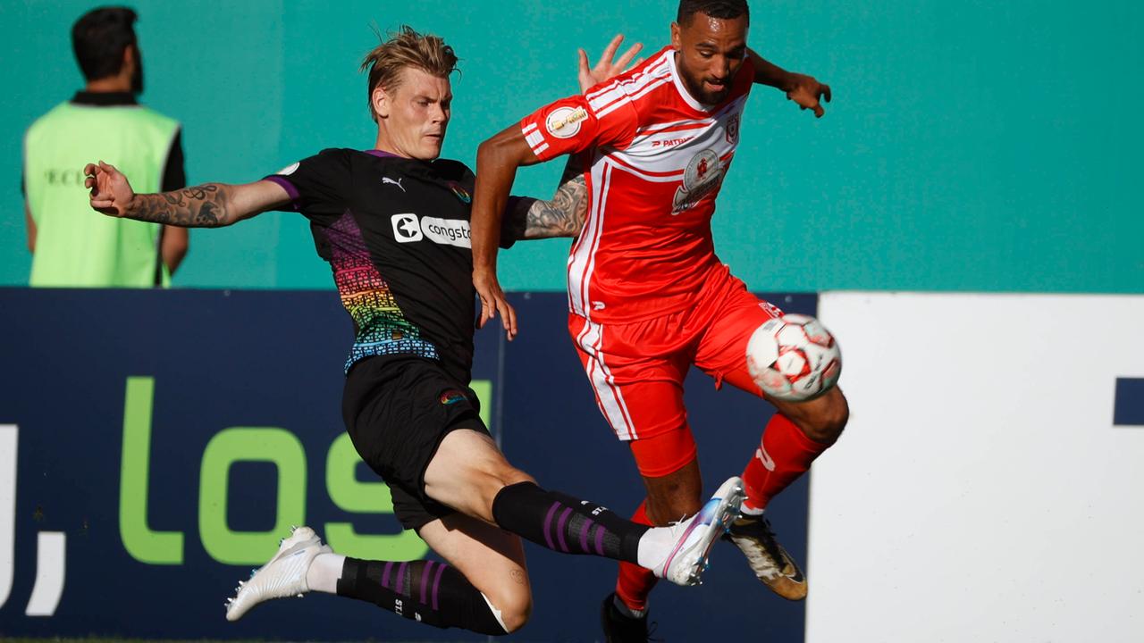 St. Pauli mit Zittersieg in Halle DFBPokal Highlights ZDFmediathek