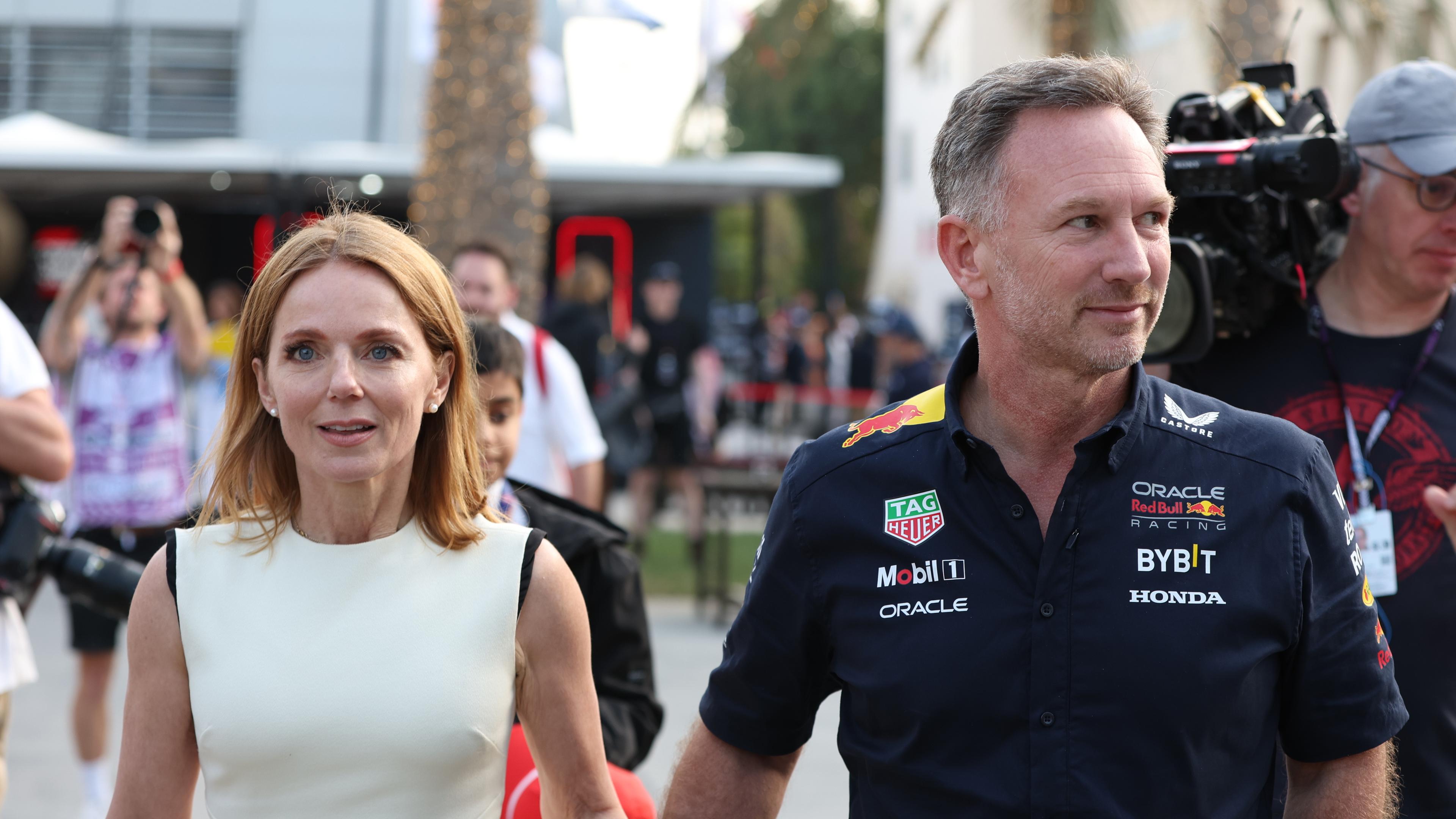 Geri Halliwell mit ihrem Mann Christian Horner, Red Bull Racing-Teamchef