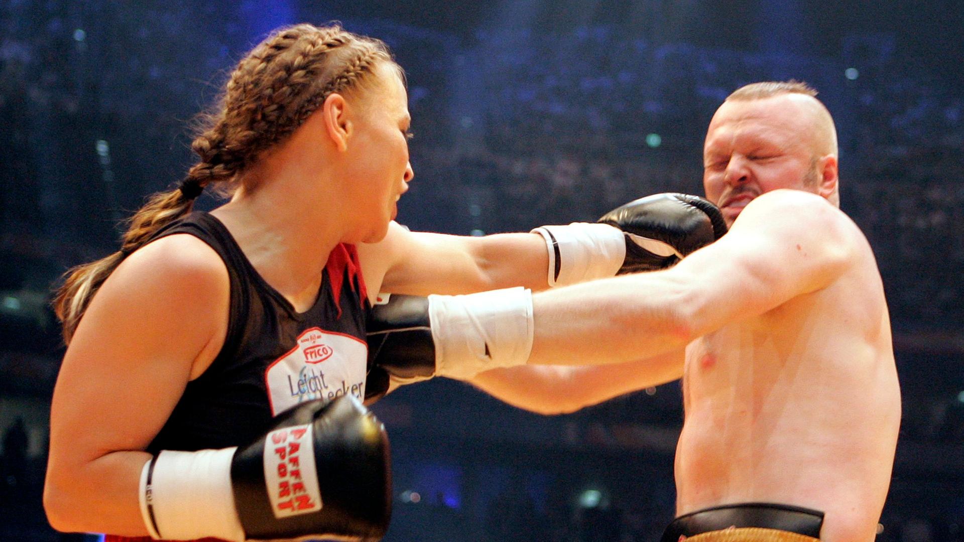 Boxkampf, Regina Halmich gegen Stefan Raab - 2007