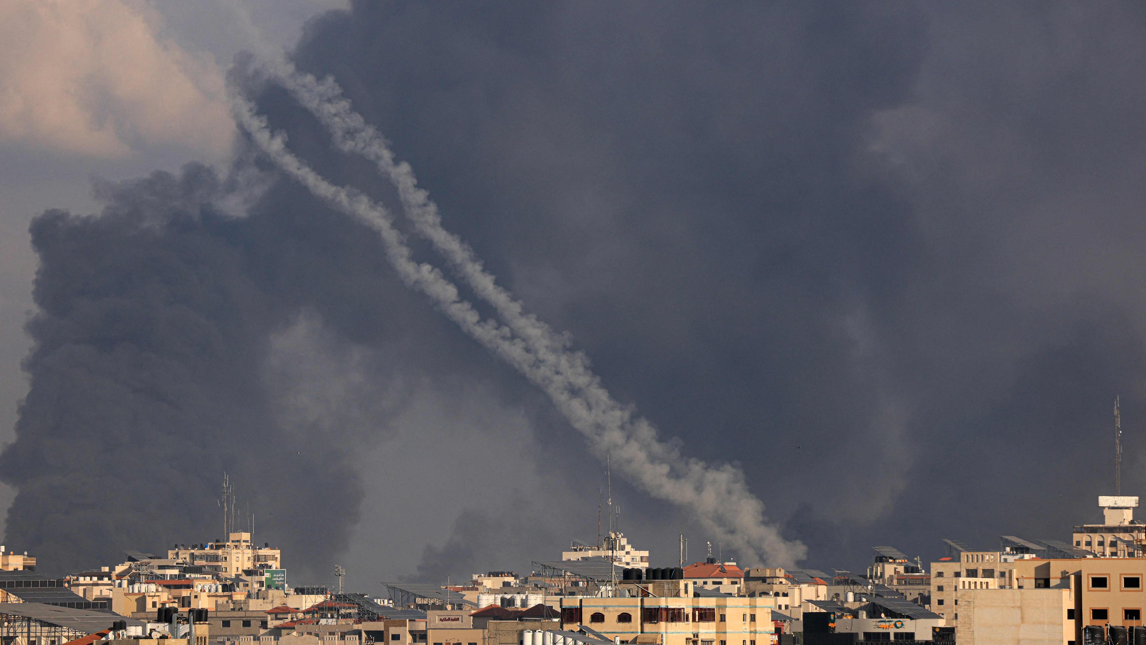Die Hamas nehmen aus dem Gaza-Streifen Israel unter Raketenbeschuss. 