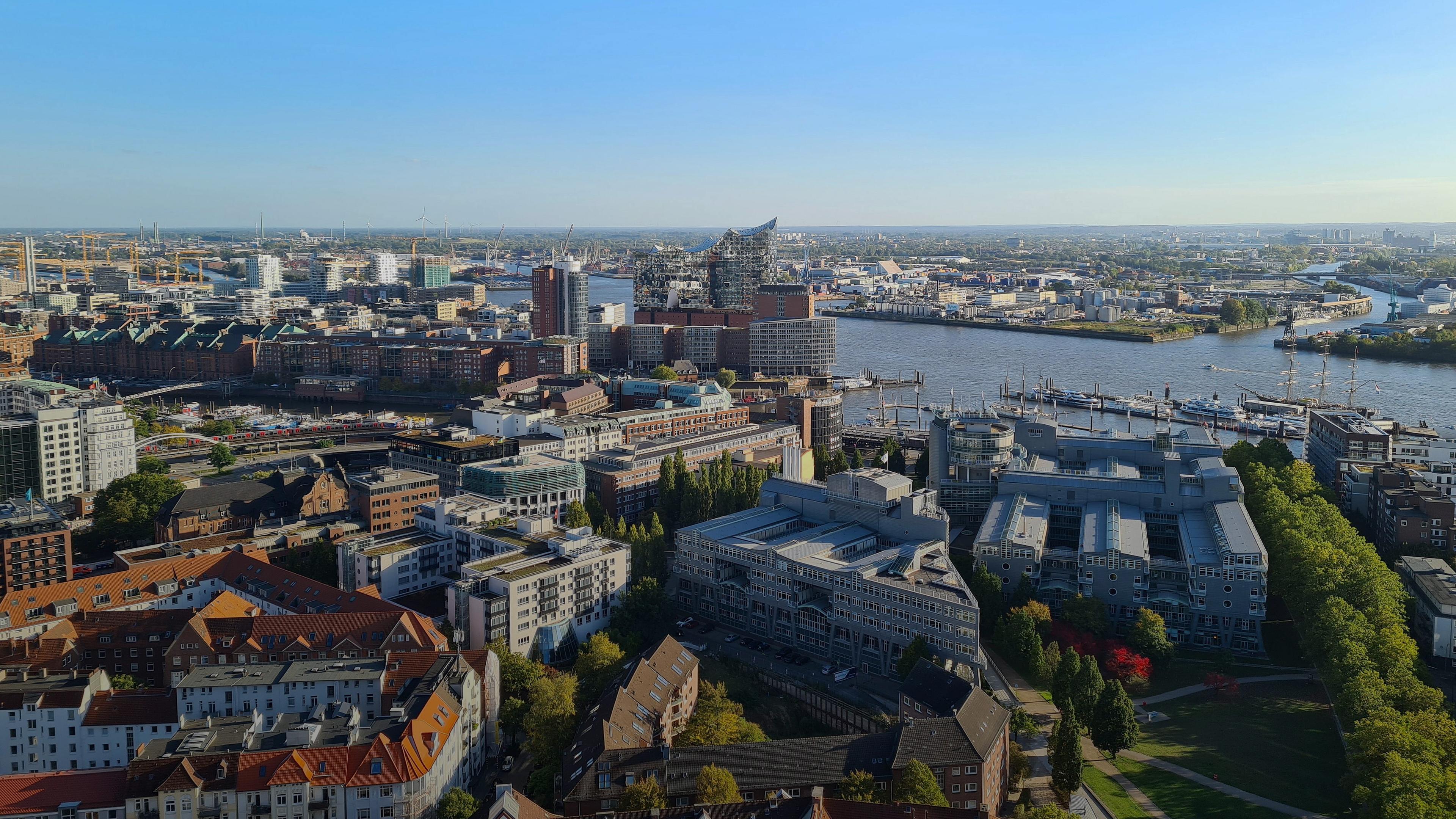 Stadtansicht von Hamburg, aufgenommen am 17.10.2022