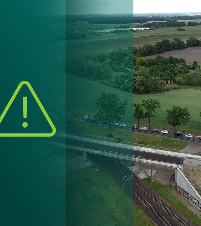 Bahnbrücke in Wust ohne Anschluss an die Fahrbahn