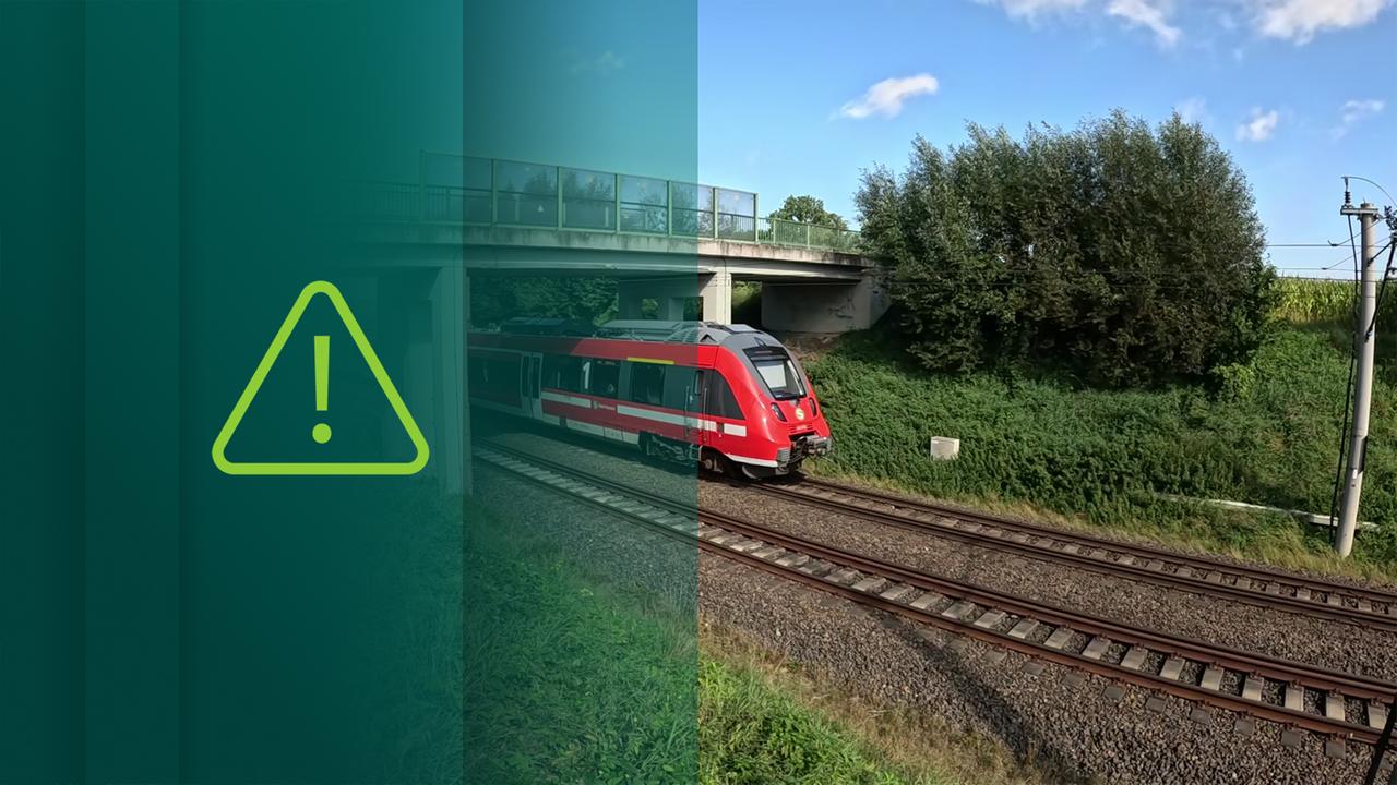 intakte Brücke der Bahn