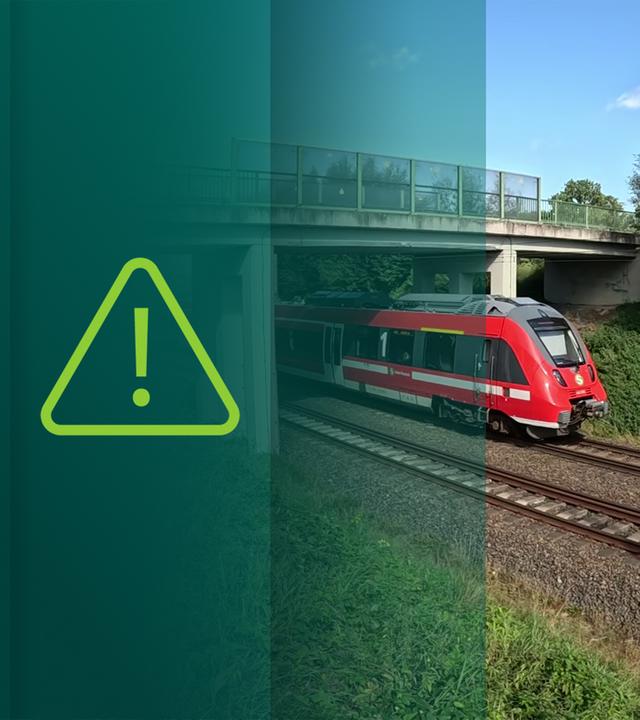 intakte Brücke der Bahn