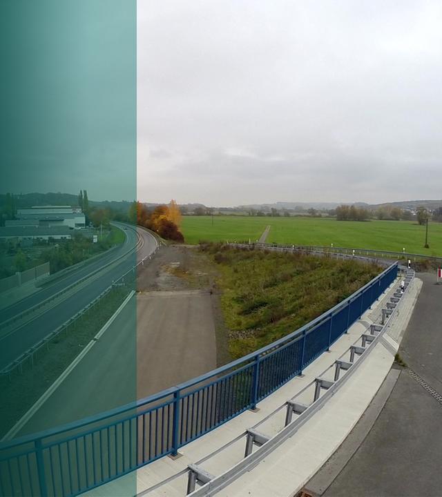 Hammer nachgehakt - Straßenanschluss einer Brücke
