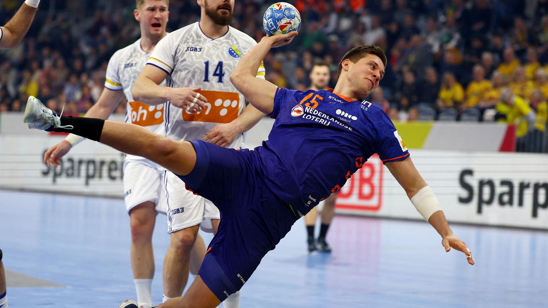 Niederlande gegen Bosnien-Herzegowina bei der Handball-Europameisterschaft.