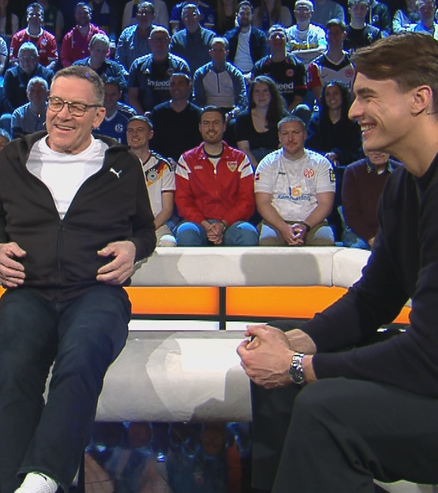 Handball-Bundestrainer Alfred Gislason und Nationalspieler Julian Köster im aktuellen sportstudio.