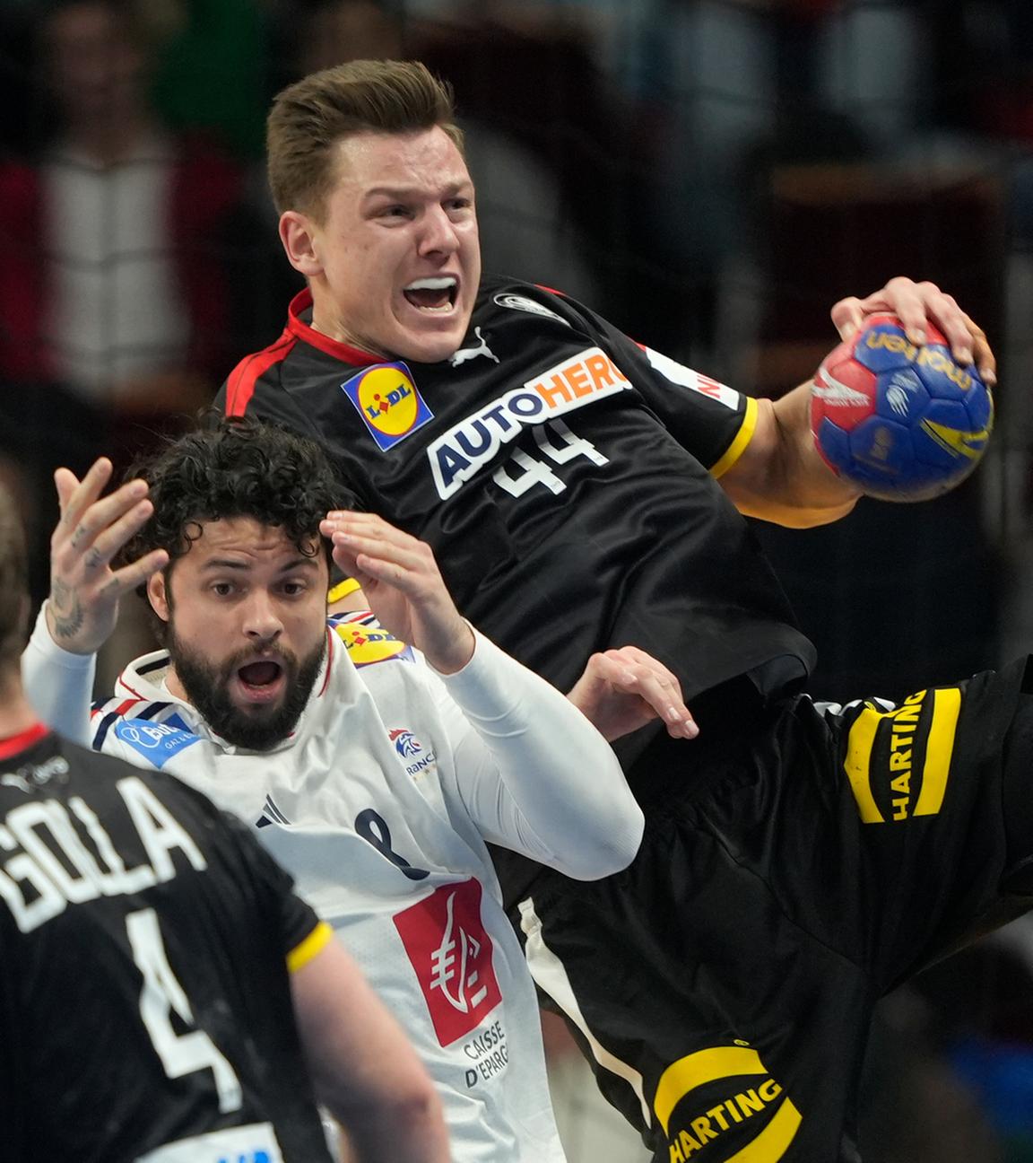 Christoph Steinert (Deutschland) in Aktion bei der Handball-WM.
