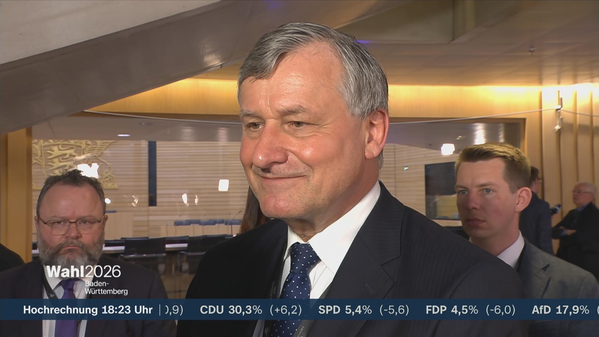 Hans-Ulrich Rülke von der FDP mit einer Reaktion zur Landtagswahl in Baden-Württemberg.