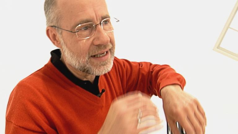 Harald Lesch im Studio von Leschs Kosmos