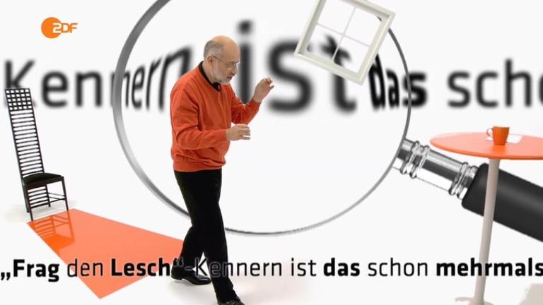 Harald Lesch in seinem weißen "Frag den Lesch"-Studio