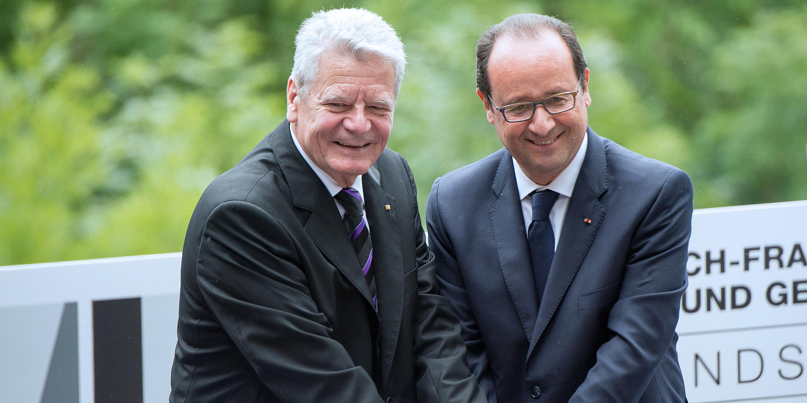 Gauck und Hollande legten Grundstein