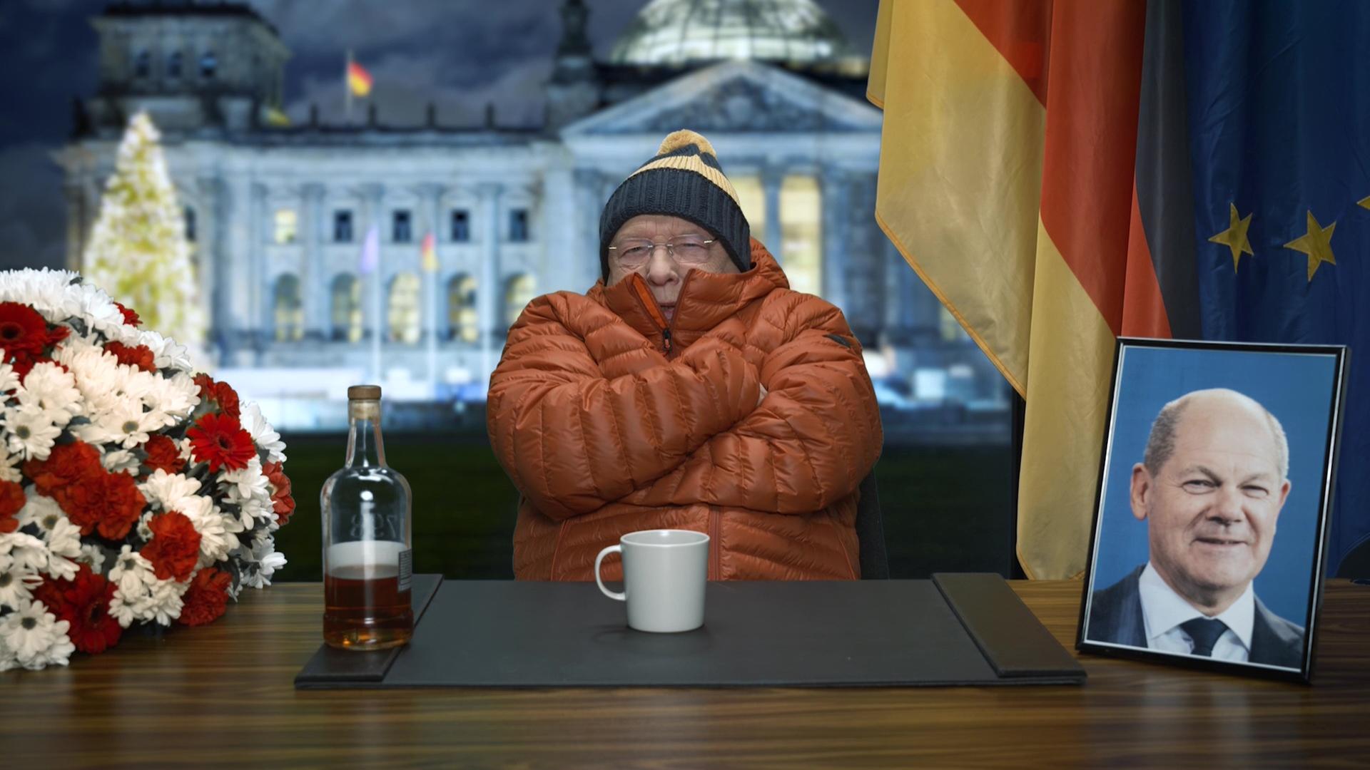 Gernot Hassknecht bei seiner Neujahrsansprache für das Jahr 2023.