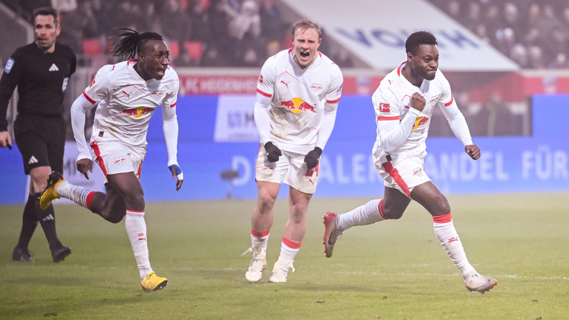 Yan Diomandé, Xaver Schlager und Ridle Baku am 24.01.26