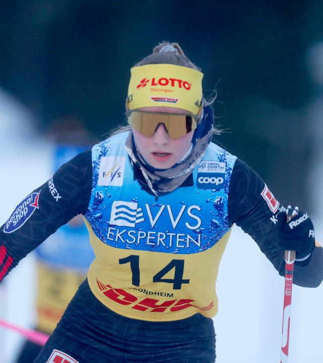 Langläuferin Helen Hoffmann (Deutschland) ist in Aktion. 