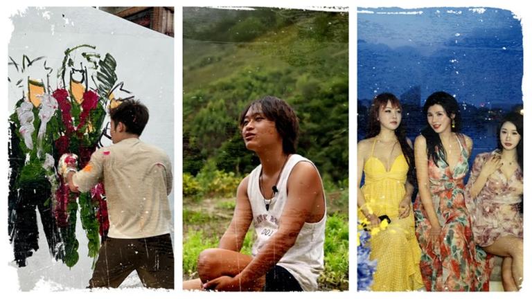 Drei junge Chines*innen wie sie ihrem Job und ihren Lieblingstätigkeiten nachgehen. 