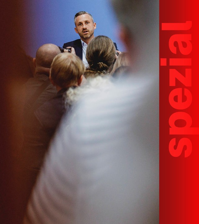 Ulrich Siegmund, Spitzenkandidat AfD in Sachsen-Anhalt, aufgenommen im Rahmen einer Pressekonferenz als Reaktion auf die Landtagswahl in Sachsen-Anhalt in Berli