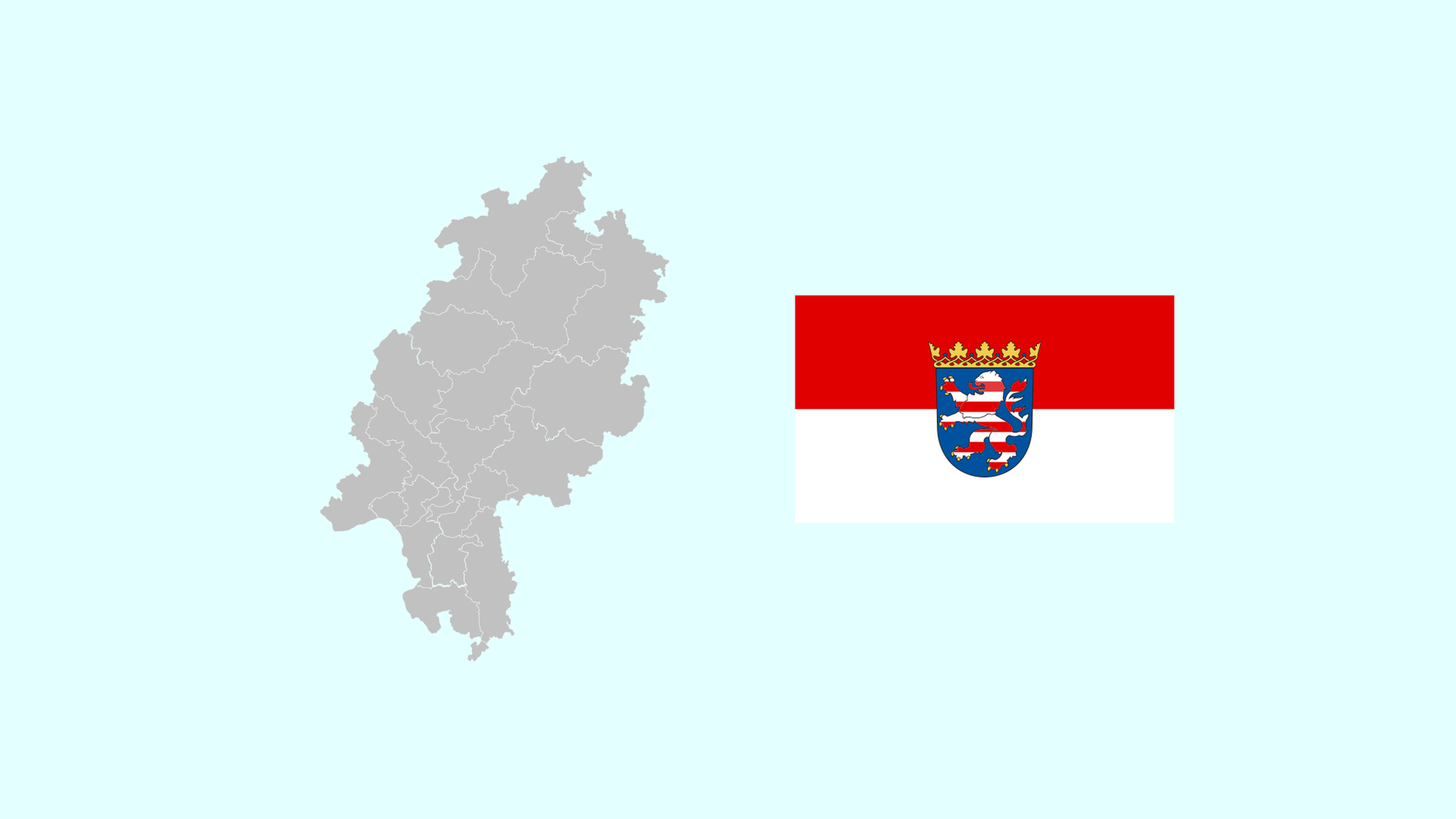 Wahlkreise und Flagge von Hessen